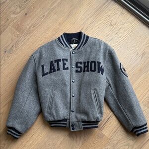 Kids’ Golden Bear Gray and Navy Varsity Jacket sz XL